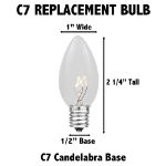 Assorted Ceramic Opaque C7 5 Watt Replacement Bulbs 25 Pack