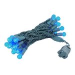 G12 25 LED Blue 4" Spacing Green Wire