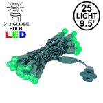 G12 25 LED Green 4" Spacing Green Wire *On Sale*