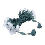G20 50 LED Bubble Warm White 6" Spacing Green Wire