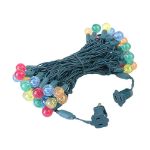 G20 50 LED Bubble Multi 6" Spacing Green Wire