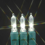 50 Light Traditional T5 Ultra Warm White LED Mini Lights Green Wire