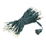 50 Light Traditional T5 Ultra Warm White LED Mini Lights Green Wire