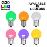 G30 LED Plastic E17 Base Globe Bulbs - 25pk ***ON SALE***