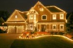 C7 25 Light String Set with Clear Twinkle Bulbs on White Wire