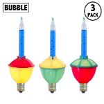 Blue Classic Bubble Light With Multi Base Replacements 3 Pack 