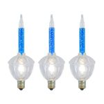 Blue Bubble Light With Silver Glitter Replacements 3 Pack 