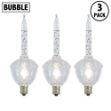 Clear Bubble Light with Clear Base Replacements 3 Pack 