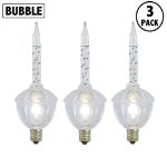 Clear Bubble Light with Clear Base Replacements 3 Pack 