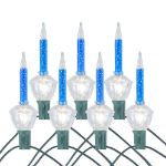 Blue Bubble Light Clear Base Set with Silver Glitter