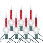 Red Bubble Light Clear Base Set with Silver Glitter