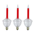 Red Bubble Light Clear Base Set with Silver Glitter