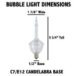 Red and Yellow Bubble Light Clear Base Set with Silver Glitter