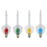 Clear with Clear Multi Color Base Classic Bubble Light Set 7 Lamps