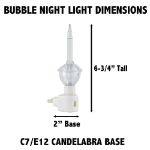 Clear with Silver Glitter Bubble Christmas Night Light