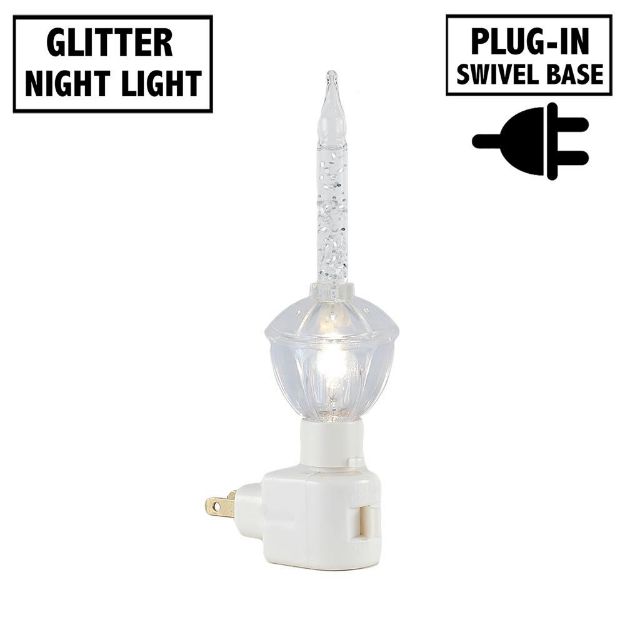 Clear with Silver Glitter Bubble Christmas Night Light