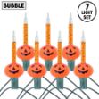 Orange Pumpkin Halloween Bubble Light Set