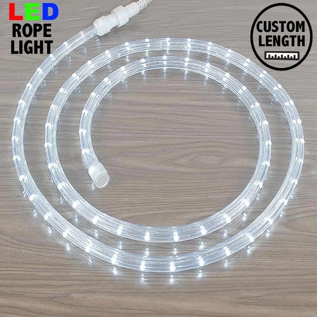 Pure White LED Custom Rope Light Kit 1/2" 2 Wire 120v