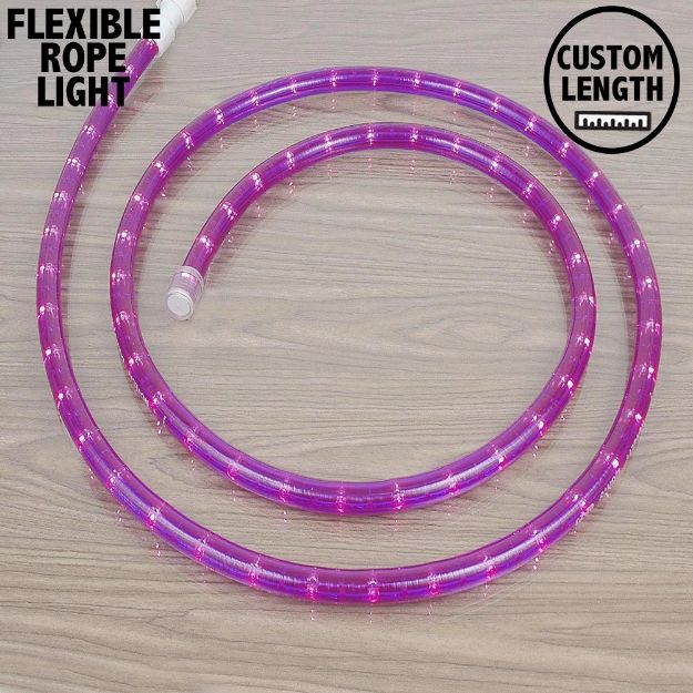 Purple Rope Light Custom Cut 1/2" 120V Incandescent