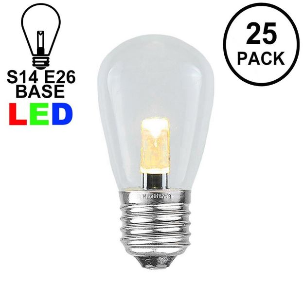 Designer Series Ultra Warm White S14 LED Medium Base e26 Bulbs 25 Pack