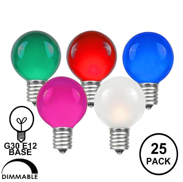 Assorted Satin G30 5 Watt Replacement Bulbs 25 Pack