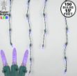 Purple LED Icicle Lights on Green Wire 150 Bulbs