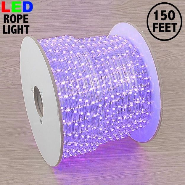 Purple LED Rope Light Spool 150' 1/2" 2 Wire 120V