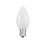 C9 - Warm White - Ceramic (plastic) LED Replacement Bulbs - 25 Pack