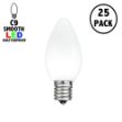 C9 - White - Ceramic (plastic) LED Replacement Bulbs - 25 Pack