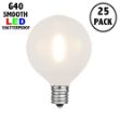 Frosted White - G40 - Plastic Filament LED Replacement Bulbs - 25 Pack