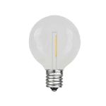 Warm White LED G50 Plastic Filament LED Globe Bulbs - 25pk