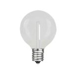 Pure White LED G50 Plastic Filament LED Globe Bulbs - 25pk