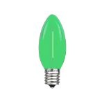 Green C9 LED Plastic Filament Replacement Bulbs 25 Pack 
