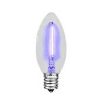 Black Light C9 LED Glass Filament Replacement Bulbs 25 Pack 