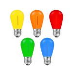 Multi S14 LED Plastic Filament Medium Base e26 Bulbs  - 25pk