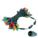 C7 Coaxial 50 LED Multi 8" Spacing Green Wire
