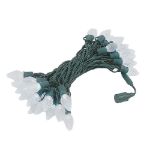 C7 Coaxial 50 LED Pure White 8" Spacing Green Wire