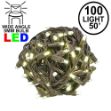 Coaxial 100 LED Warm White 6" Spacing Brown Wire
