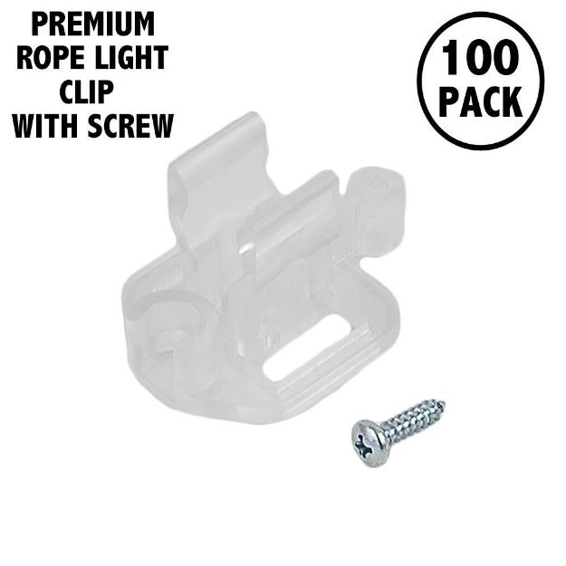 Premium Rope Light Clips - 100 pack - 1/2"