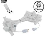 C7 Magnetic 25' Stringers 12" Spacing White Wire