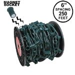 C9 Magnetic 250' Spool 6" Spacing Green Wire
