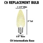 Old Color Warm White C9 LED Replacement Bulbs 25 Pack 