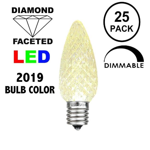 Old Color Warm White C9 LED Replacement Bulbs 25 Pack 