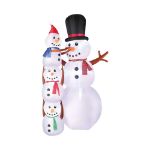 10' Inflatable Snowman Scene