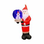 7.5' Inflatable Santa with Snow Globe