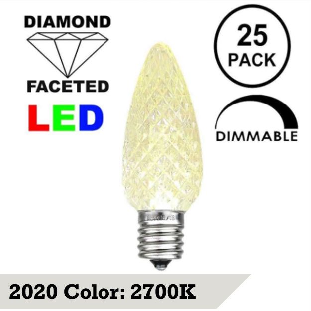 Warm White C7 LED Replacement Bulbs 25 Pack
