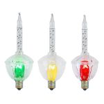 Clear Classic Bubble Light With Clear Multi Base Replacements 3 Pack 