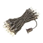 50 Light 25' Long Brown Wire Mini Christmas Lights