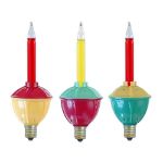 Red and Yellow Classic Bubble Light With Multi Base Replacements 3 Pack 
