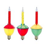 Red and Yellow Bubble Light With Multi Base Replacements 3 Pack 